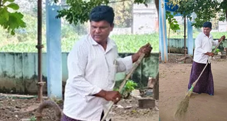 ప్రజాసేవకు నిలువుటద్దం: చీపురు పట్టి, ట్రాక్టర్ నడిపి... ఆదర్శంగా నిలిచిన సర్పంచ్ నునావత్ శ్రీను నాయక్

