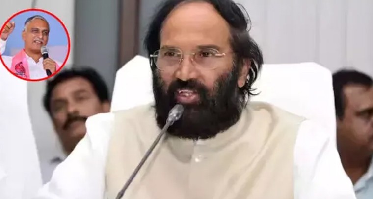 హరీశ్ రావు వ్యాఖ్యలకు మంత్రి ఉత్తమ్ కౌంటర్.. తెలంగాణ నీటి హక్కులపై ఘాటు విమర్శలు

