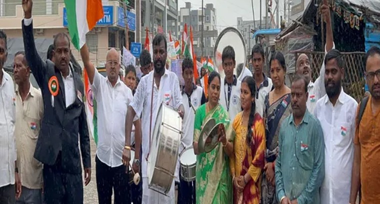 కిష్టారెడ్డి పేటలో బీజేపీ తిరంగా ర్యాలీ