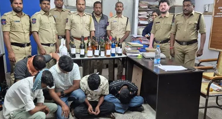 హైదరాబాద్లో 92 మద్యం బాటిళ్లు స్వాధీనం