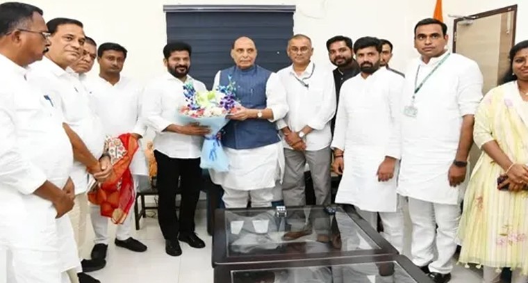 రాజ్‌నాథ్‌తో సీఎం రేవంత్ భేటీ.. సైనిక్ స్కూల్ ఏర్పాటుపై ప్రస్తావన