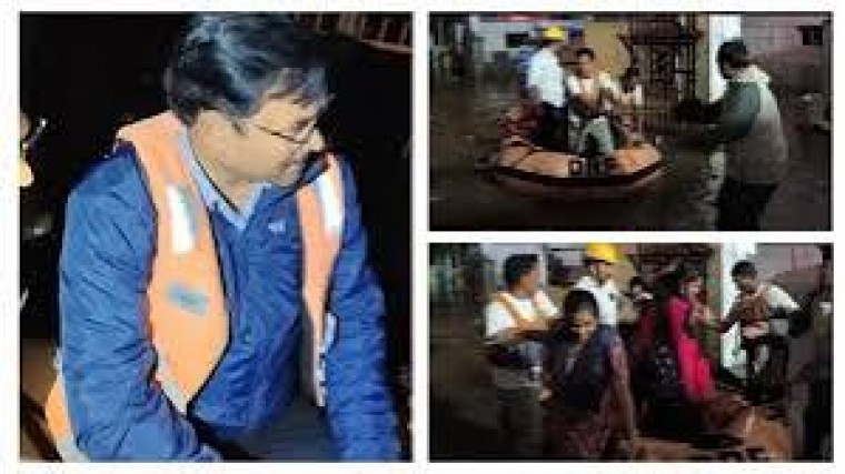 హైడ్రా కమిషనర్ రంగనాథ్ నీట మునిగిన ప్రాంతాల్లో పర్యటించారు