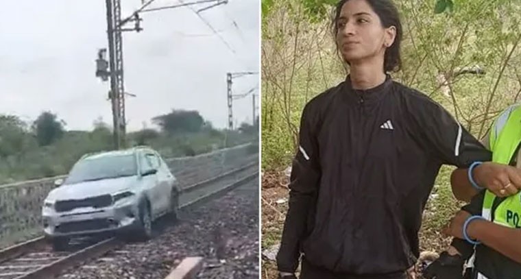 రైల్వే ట్రాక్‌పై కారు నడిపిన యువతి.. ఎర్రగడ్డ ఆసుపత్రికి తరలింపు