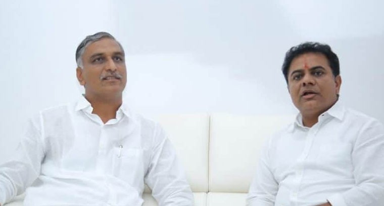 హరీష్‌రావు నివాసంలో సమావేశమైన కేటీఆర్‌