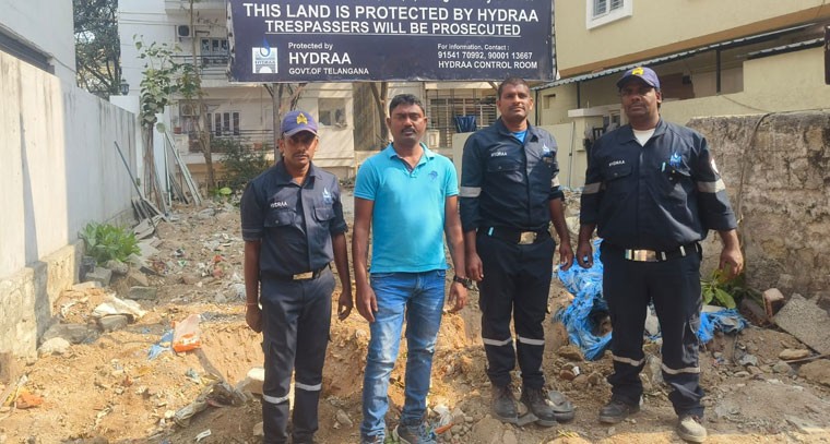 గ‌చ్చిబౌలిలో 2500ల గ‌జాల పార్కును కాపాడిన హైడ్రా