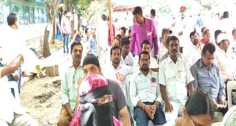 ఇందిరాపార్క్ ధర్నాలో గండ్వీడ్ మండల టీఎస్ యుటిఎఫ్ నాయకులు