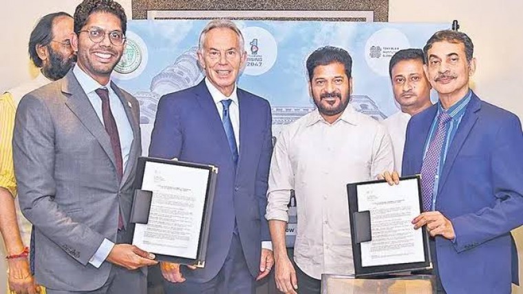 రేవంత్ రెడ్డికి బ్రిటన్ మాజీ ప్రధానమంత్రి టోనీ బ్లెయిర్ అభినందనలు తెలుపుతూ లేఖ రాశారు