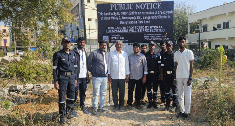 ఇండ‌స్ వ్యాలీలో పార్కు స్థ‌లాన్ని కాపాడిన హైడ్రా