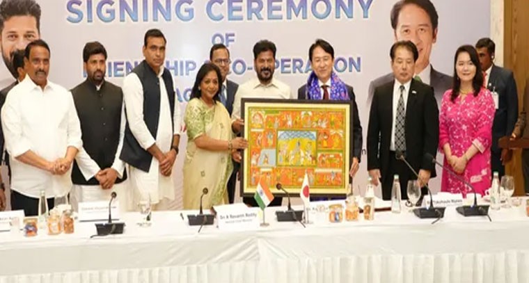 జపాన్ ప్రతినిధులతో తెలంగాణ ప్రభుత్వం ఒప్పందం