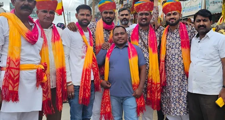 కొత్తూరులో రాందేవ్ బాబా 18వ పాదయాత్ర