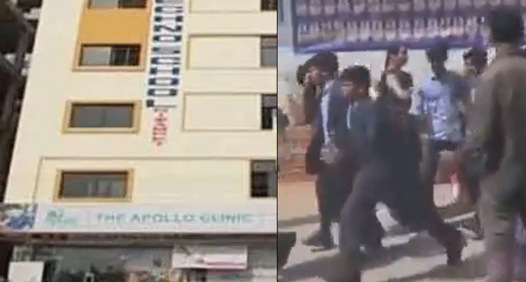 మాధినాగుడాలోని నారాయణ స్కూల్‌లో అగ్ని ప్రమాదం