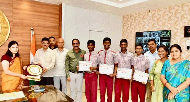 జాతీయ స్థాయికి వెన్నంపల్లి విద్యార్థులు: కలెక్టర్ అభినందన