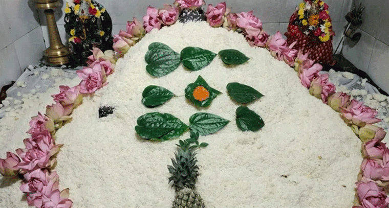 శివలింగానికి 108 కిలోల అన్నాభిషేకం