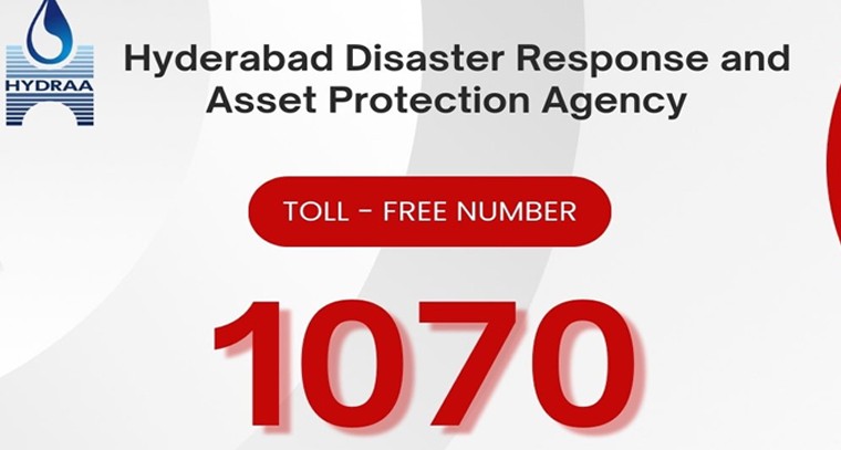 అందుబాటులోకి....హైడ్రా టోల్ ఫ్రీ నంబ‌రు 1070