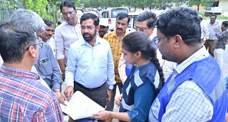 సీవర్ ట్రంక్ మెయిన్‌ మ‌ర‌మ్మ‌తులను పరిశీలించిన జలమండలి ఎండీ