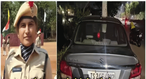 విధుల్లో ఉండగా కానిస్టేబుల్‌పైకి దూసుకెళ్లిన కారు,,,,గంజాయి బ్యాచ్ బరితెగింపు